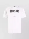 Moschino Cotton T-shirt With Contrasting Logo Detail In White