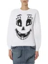 Moschino Pumpkin Face Pullover In White In White