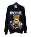 Moschino Crew Neck Sweater In Black