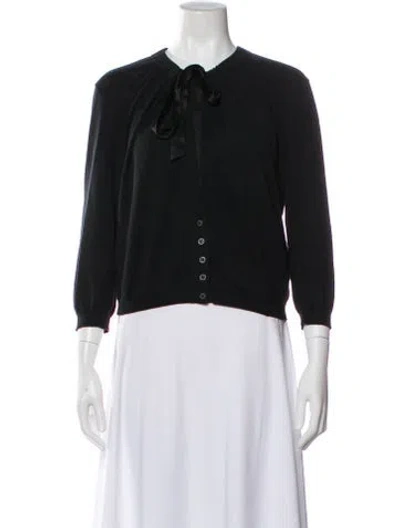 Pre-owned Moschino Crew Neck Sweater In Black