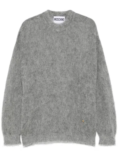 Moschino Crew-neck Sweater In Grey