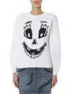 Moschino Pumpkin Face Pullover In White In White