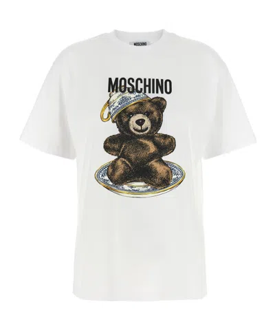MOSCHINO MOSCHINO TEDDY PRINTED CREWNECK T-SHIRT