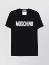 Moschino Stretch Jersey T-shirt With Logo In Pink
