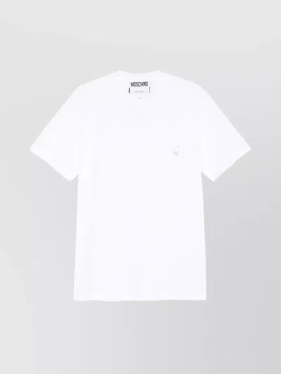 Moschino Crew Neck T-shirt Short Sleeves In White