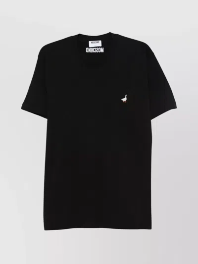 Moschino Crew Neck T-shirt Short Sleeves In Black
