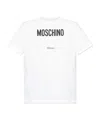 Moschino Cotton T-shirt With Contrasting Logo Detail In White