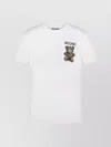 Moschino Teddy Logo Print Crewneck T-shirt In White