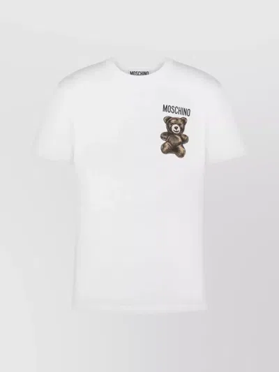 MOSCHINO CREW NECK TEDDY BEAR GRAPHIC T-SHIRT