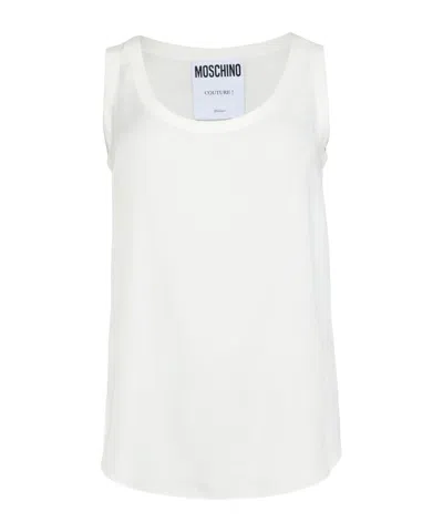 Moschino Viscose Tank Top In White