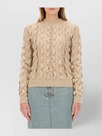 MOSCHINO CREW NECK WOOL BLEND SWEATER