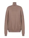 Moschino Wide-sleeves Virgin Wool Jumper In Beis