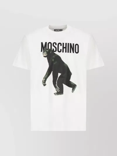 MOSCHINO CREWNECK GRAPHIC PRINT T-SHIRT