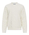 Moschino Crewneck Knitted Sweater In White