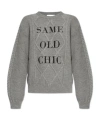 Moschino Crewneck Long-sleeved Jumper In Gray