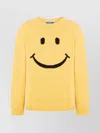 Moschino Men Sweater With Embroidery In Yellow