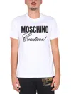 Moschino Short Sleeve Crewneck T-shirt In White