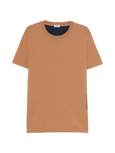 Moschino Crew-neck T-shirt In Brown