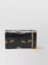 Moschino Croc Print Chain Shoulder Bag
