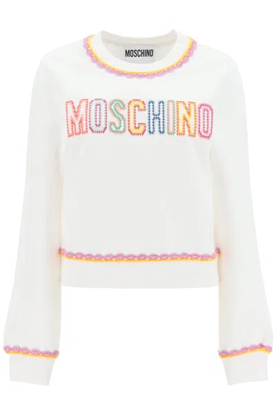 MOSCHINO CROCHET DETAILS SWEATSHIRT