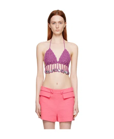 Moschino Crochet Sling In Pink