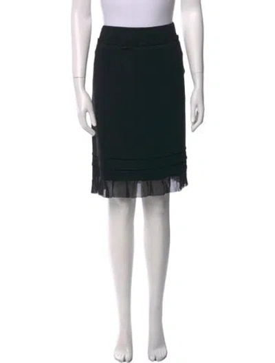 Pre-owned Moschino Crochet Trim Knee-length Skirt In Black