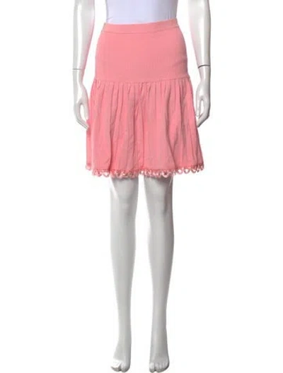Pre-owned Moschino Crochet Trim Mini Skirt W/ Tags In Pink