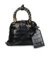 Moschino Crocodile-effect Tote Bag In Black
