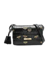 Moschino Crocodile Print Shoulder Bag In Black