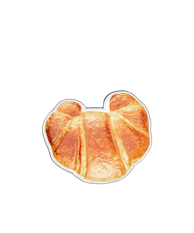 Moschino Croissant Card Holder In Orange