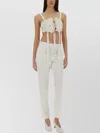 Moschino Couture Cotton And Silk Voile Crop Top