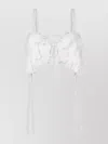 Moschino Cotton Voile And Silk Crop Top