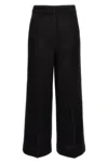 Moschino Wide-leg Textured Fabric Elastic Waistband Pants