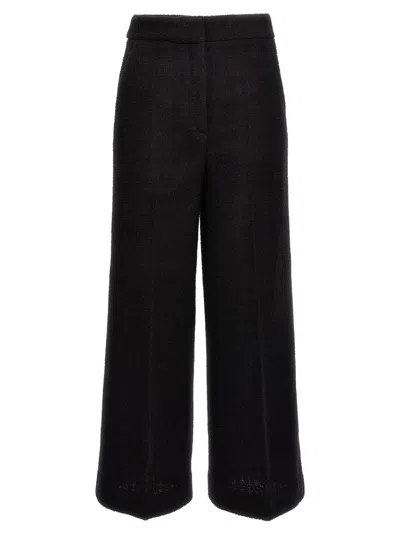 MOSCHINO CROPPED BOUCLÈ PANTS WITH TAILORED SILHOUETTE