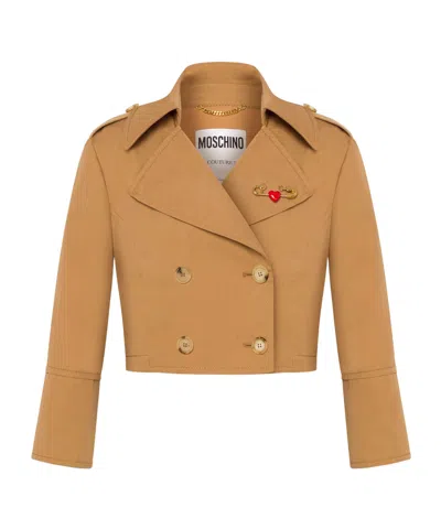 MOSCHINO CROPPED DOUBLE-BREASTED JACKET