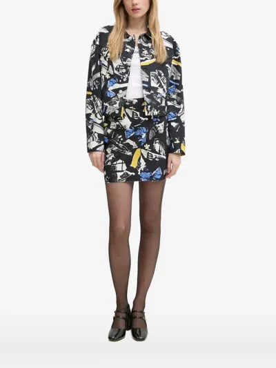 Moschino Cropped Jacket In Multi