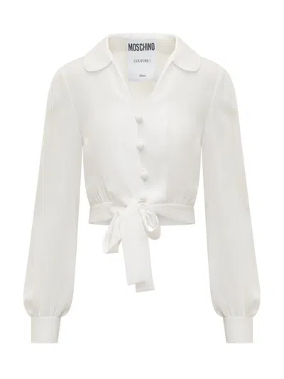 Moschino Cropped Shirt In White