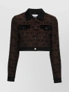 MOSCHINO CROPPED SLEEVE BLAZER WITH CHEST POCKETS