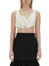 Moschino Cropped Vest With Floral Embellishment