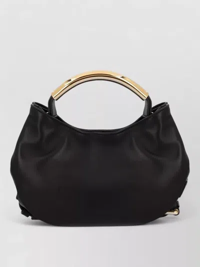 Moschino Crossbody Bag Satchel Adjustable Strap Top Handle In Black