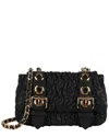 Moschino Destroyed Chain Quilted Crossbody Bag In Black