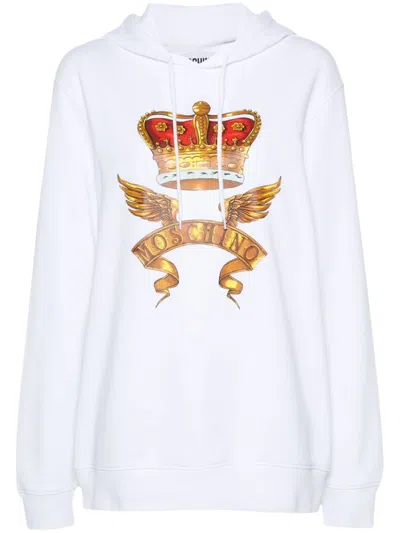 MOSCHINO CROWN-PRINT HOODIE