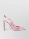 MOSCHINO CRYSTAL EMBELLISHED POINTED TOE STILETTO PUMP