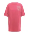 Moschino Crystal-embellished Teddy Logo T-shirt Dress In Red
