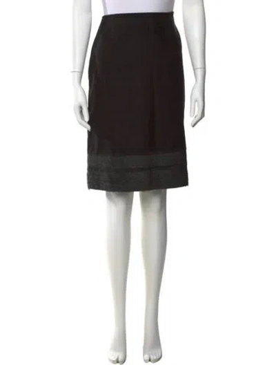 Pre-owned Moschino Crystal Embellishments Knee-length Skirt In Black
