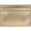 Moschino Crystal Logo Card Case In Platinum