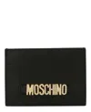 MOSCHINO CRYSTAL-LOGO LETTERING CARD HOLDER