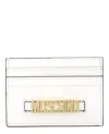 MOSCHINO CRYSTAL-LOGO LETTERING CARD HOLDER
