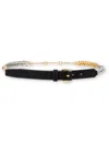 Moschino Cuban Chain Leather Belt In 黑色