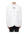 Moschino Cuff Details Blazer In White